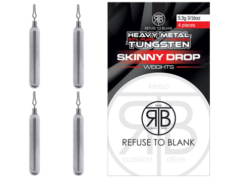 Tungsten Skinny Drop shot záťaž Refuse To Blank 3-4ks
