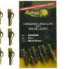Rýchlospojky Select Baits Standard Lead Clips with Pin Weed Green 10pcs