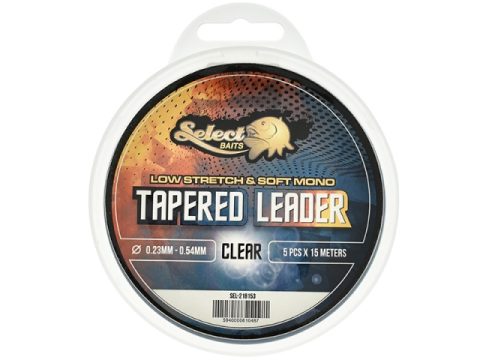Vlasec Select Baits Tapered Mono Leader 5 x 15m Clear