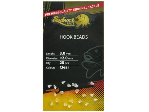Guličky Select Baits Hook Beads 3.0mm Clear 20ks